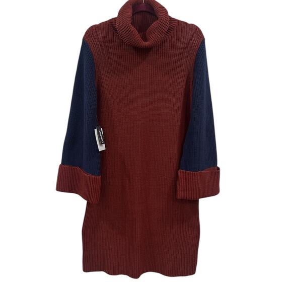 NWT Anthropologie Callahan Duffy Colorblock Sweater Dress - Picture 2 of 7